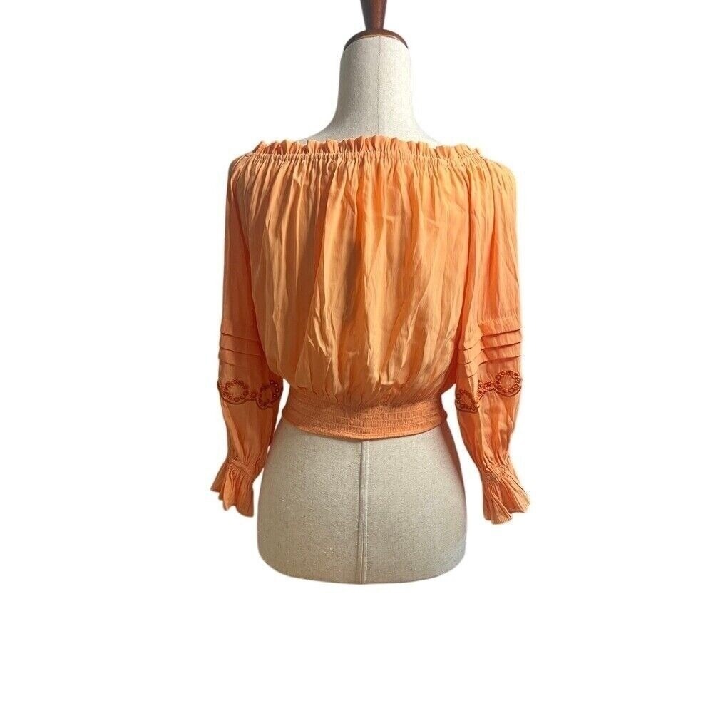 NWT Ramy Brook‎ Clara Top in Peach Sz Small  Blouse $395 - Picture 10 of 10